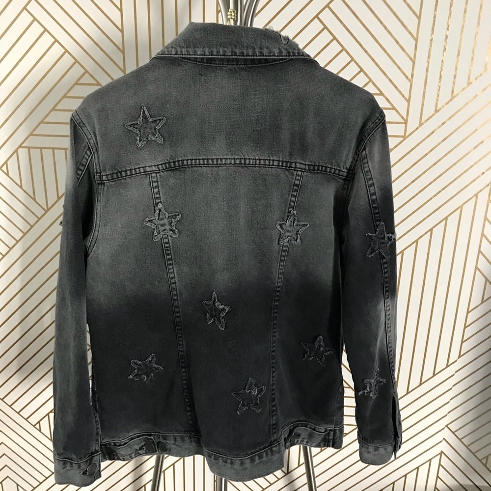 Rails Oversized Star Patch Faded Denim Jacket - Picture 5 of 5